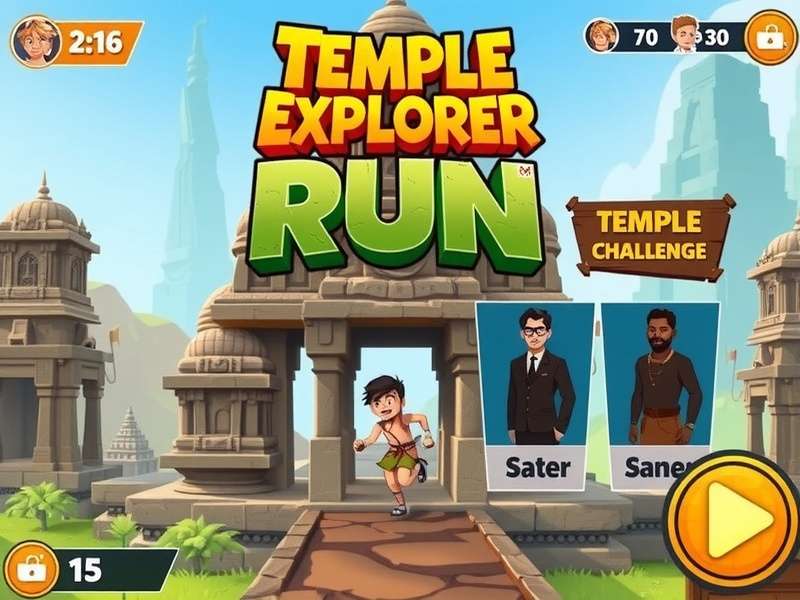 Temple Explorer Run character customization screen showing traditional Indian outfits